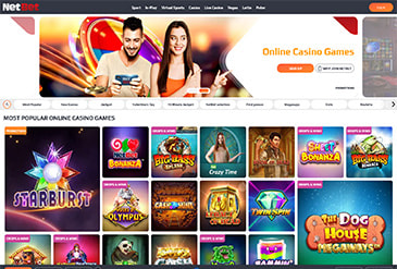 NetBet početna strana