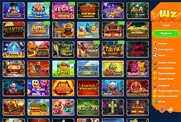 Preglet Wazamba Sekcije Igara